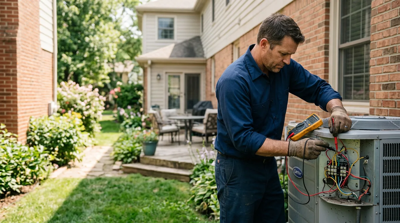 HVAC technician working near Worthville, PA